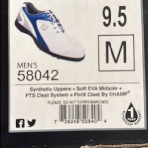 FootJoy White and Blue Athletic Shoes